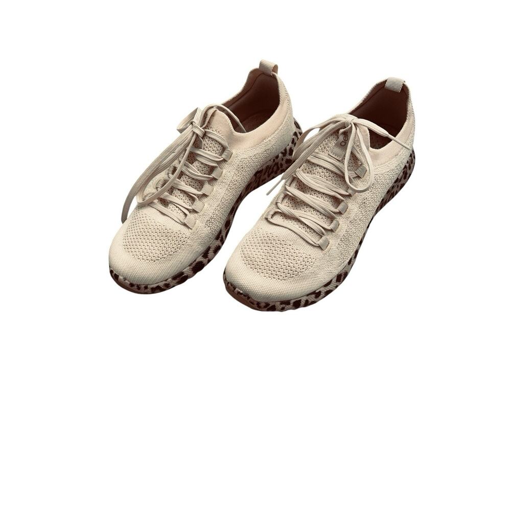 Aetrex Women’s Carly Athletic Mesh Arch Support Beige/Leopard Sneakers Sz. 9-9.5 - Picture 3 of 12